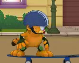 Игра Гарфилд на скейте